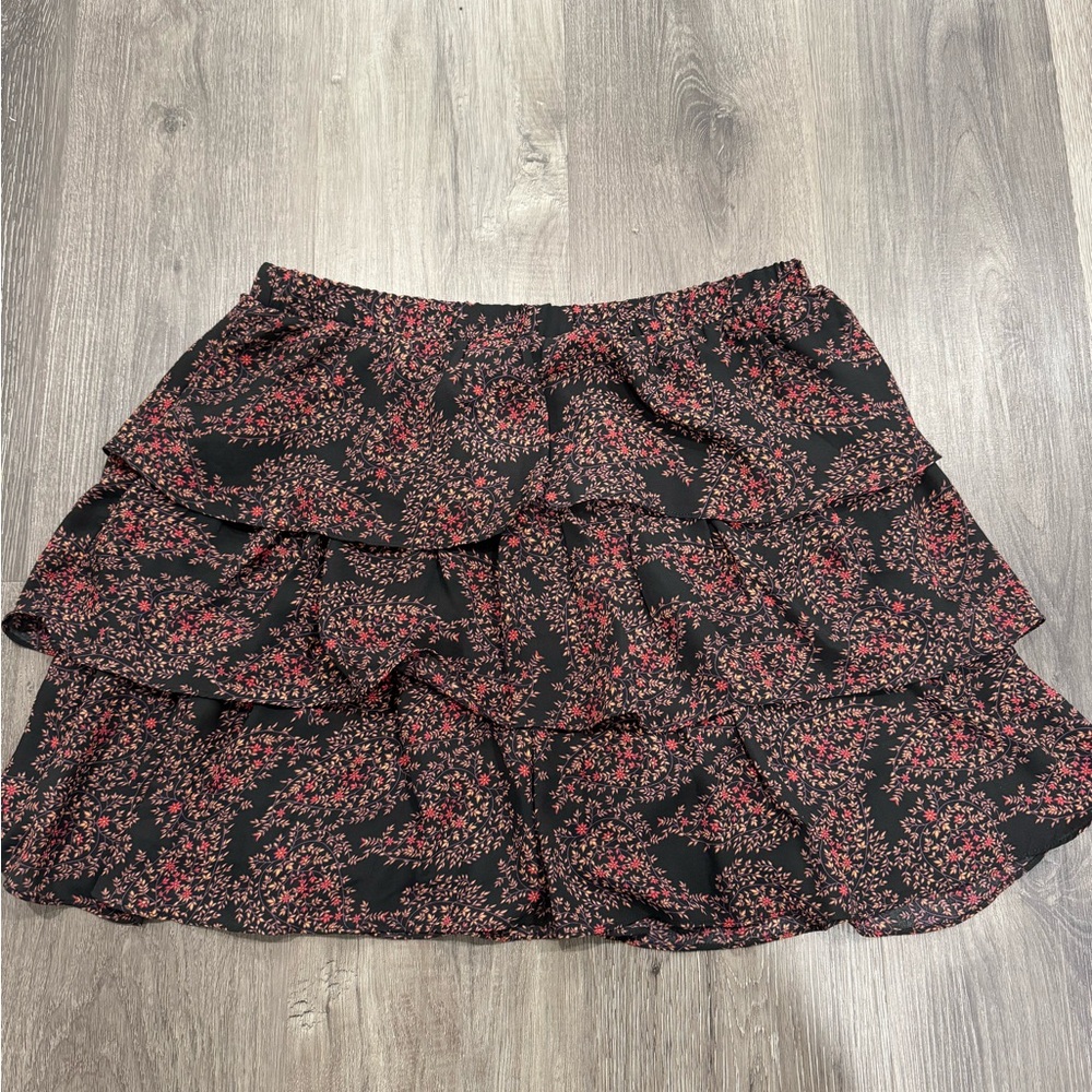 Sadie & Sage Black Pink Bubble Mini Skirt
